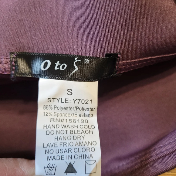 0 to 5 Brand Yoga Active Full Length Hi-Rise Purple Leggings Size Women's Small - Picture 11 of 11